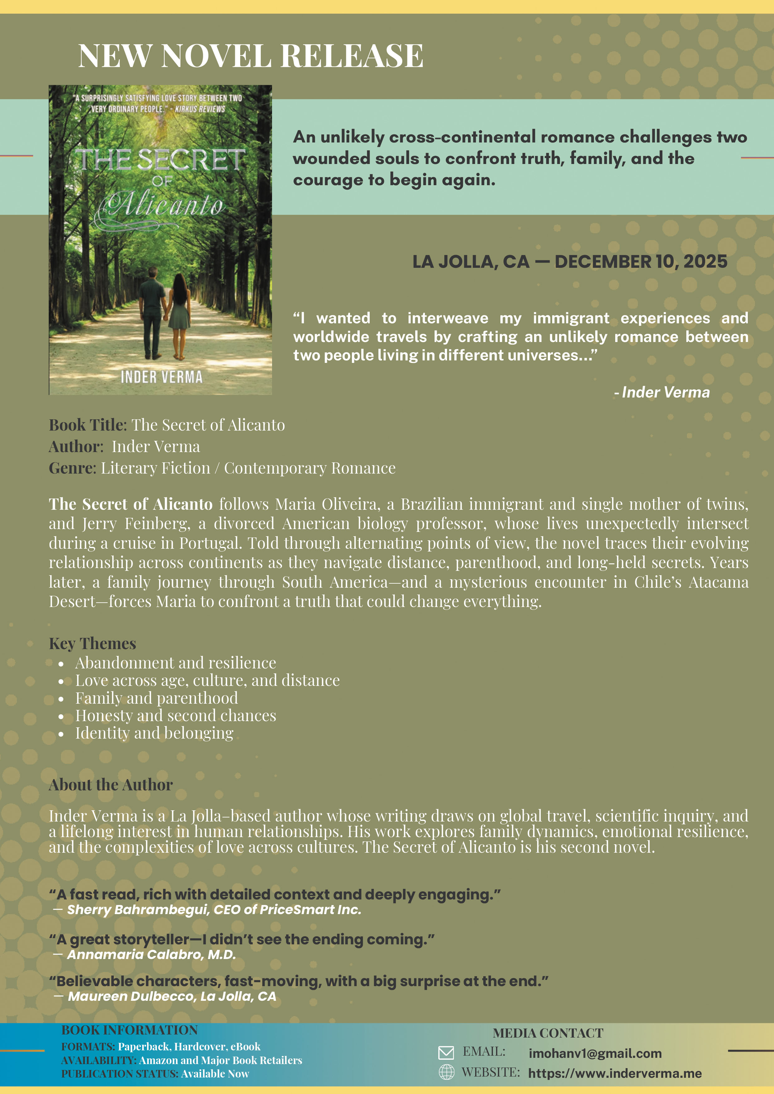 Inder Verma Press Release